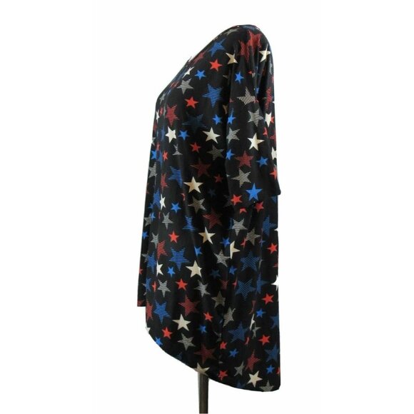 Lularoe Red White Blue Stars Patriotic Americana Tunic Top XS - Picture 3 of 5